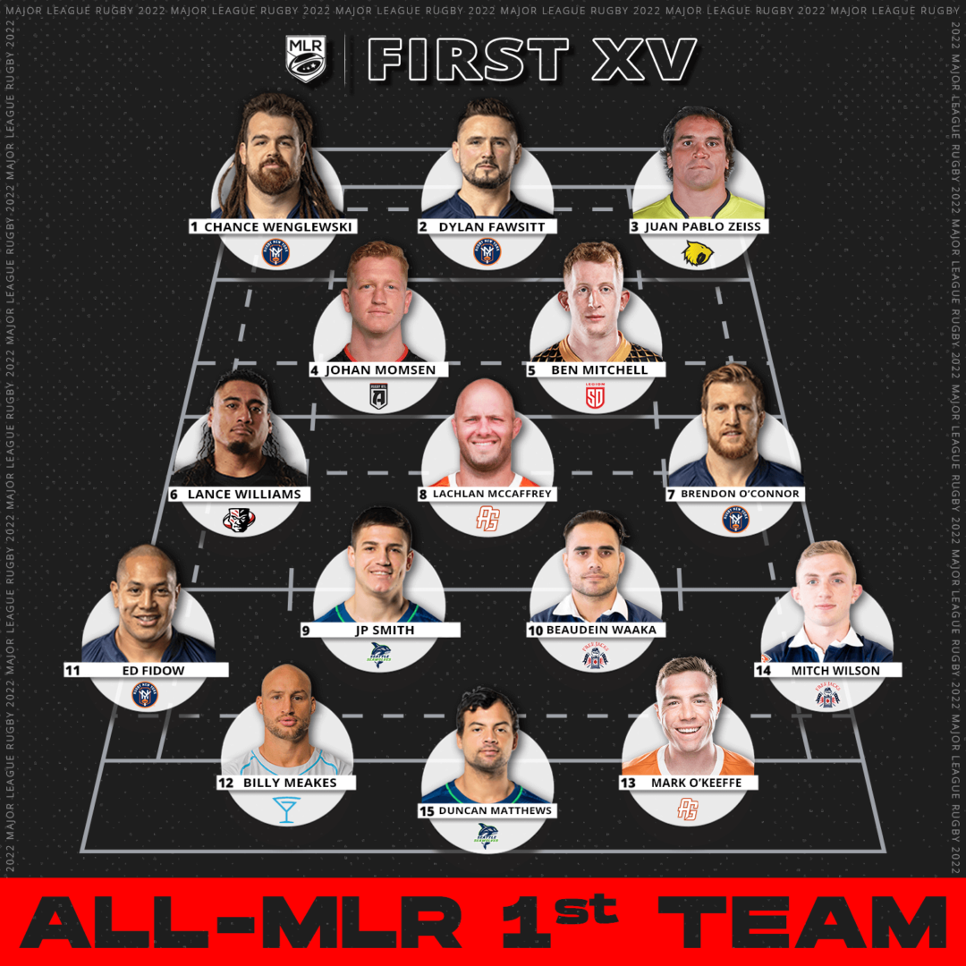 Major League Rugby Announces 2022 First and Second AllMLR Teams, and